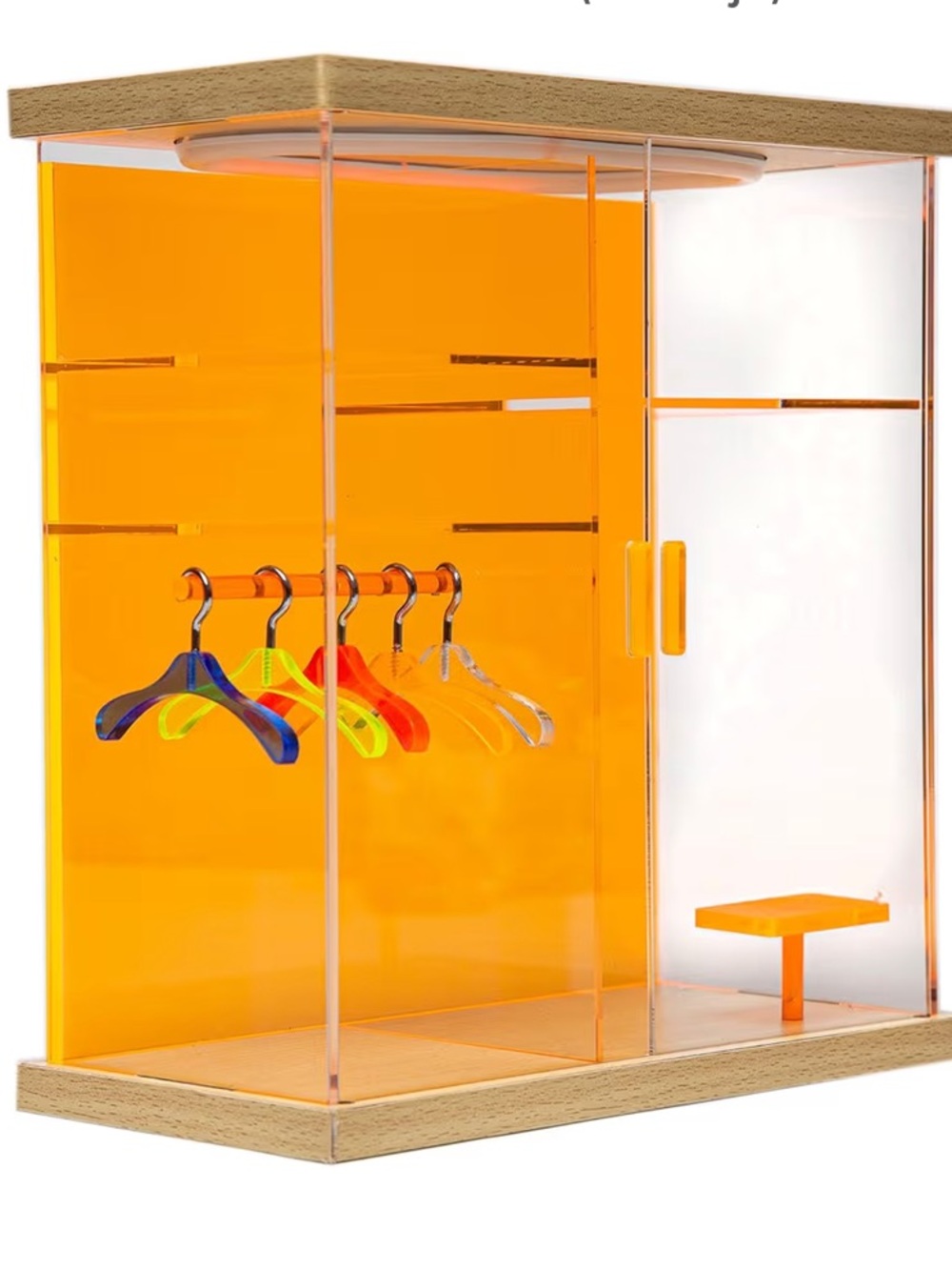 Pink Doll Wardrobe Display Closet for Kids